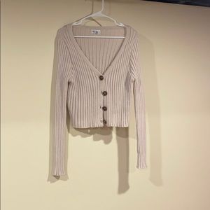 Tillys cropped button down sweater